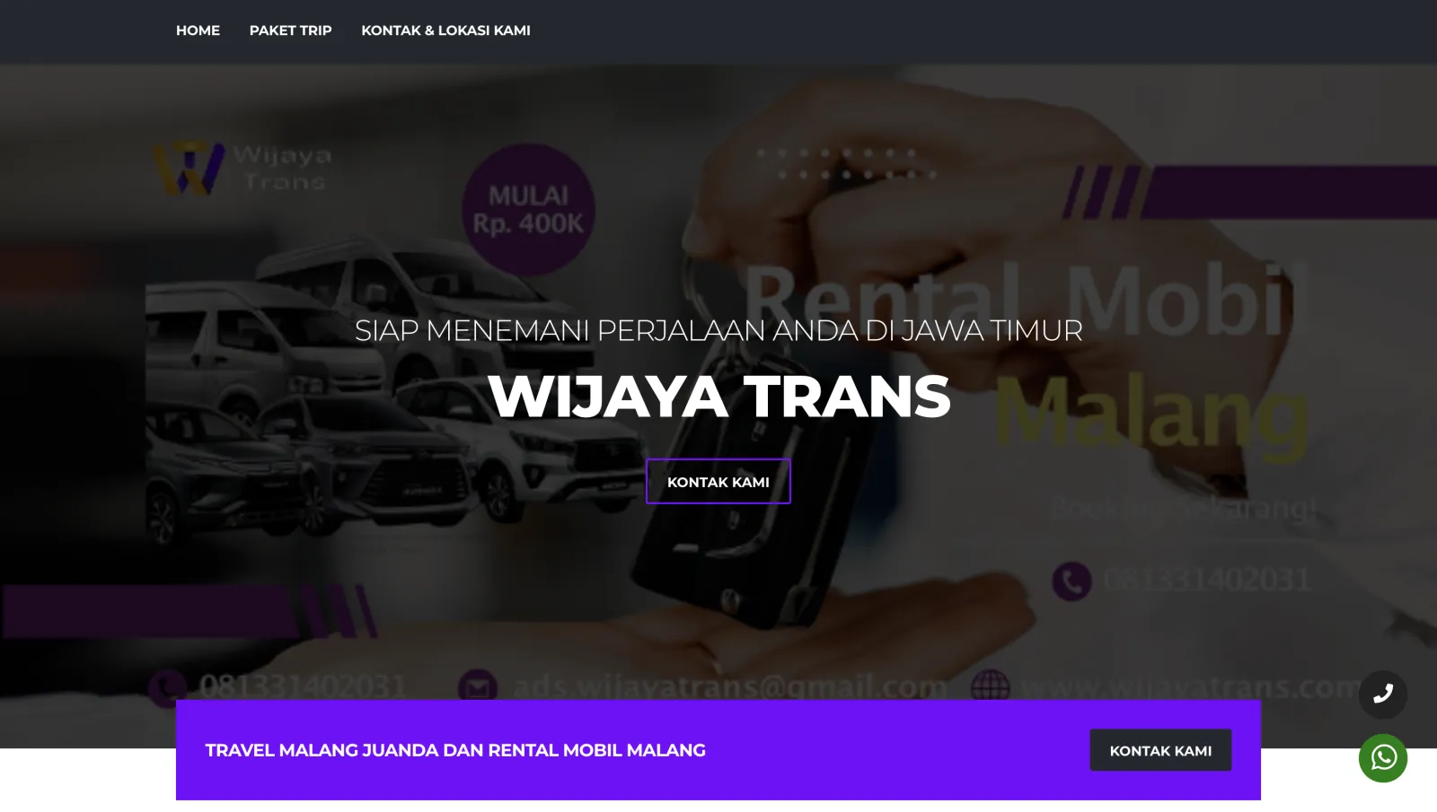 WijayaTrans Web pratinjau